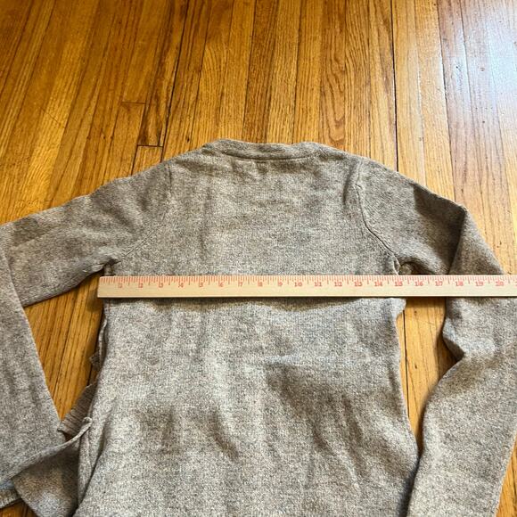 Anthropologie Moth Sweater Womens XS Tiered Peplum Ruffle Button Wool Blend - Picture 4 of 7